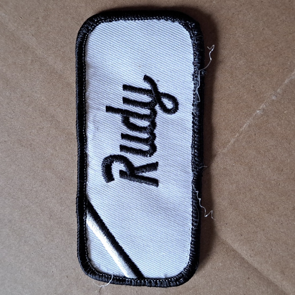 Rudy Nametag Patch Shop Lead Technician Embroidered Uniform Collectors Recycled
